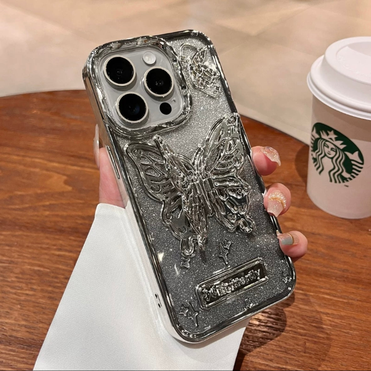 L Glitter three-dimensional mobile phone case Apple_Shopier