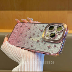 Transparent Stars Diamonds Phone Case Apple_Shopier