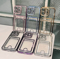 Transparent Card Case Diamond Phone Case Apple_Shopier