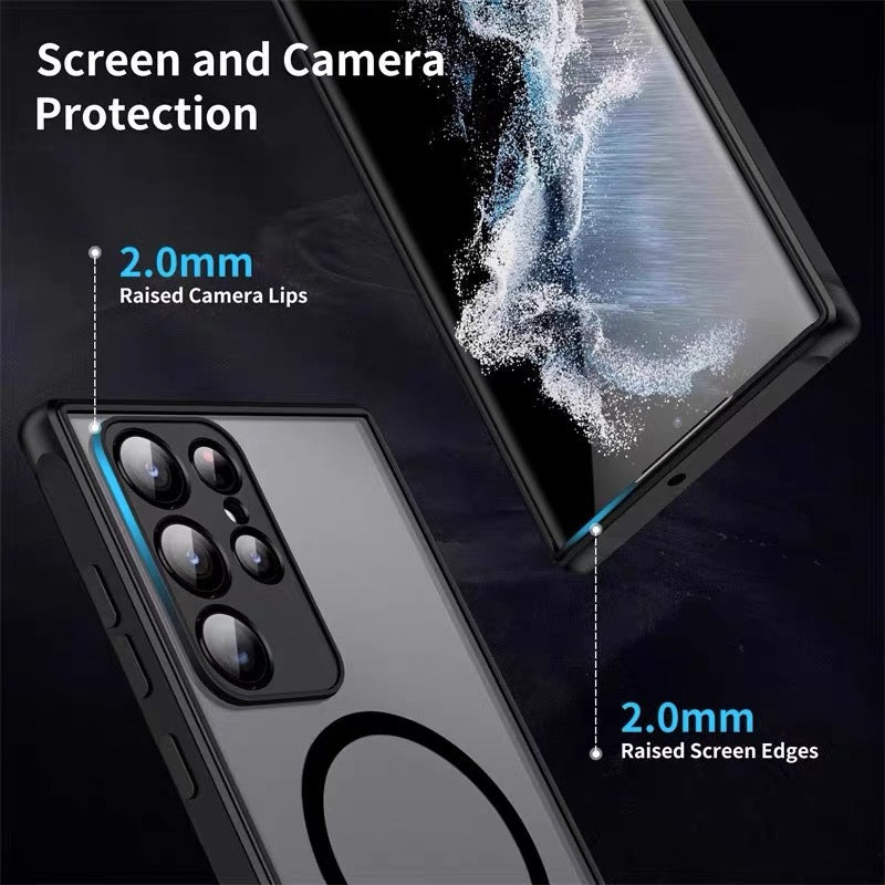 Samsung magnetic suction frosted anti-fall mobile phone case Apple_Shopier
