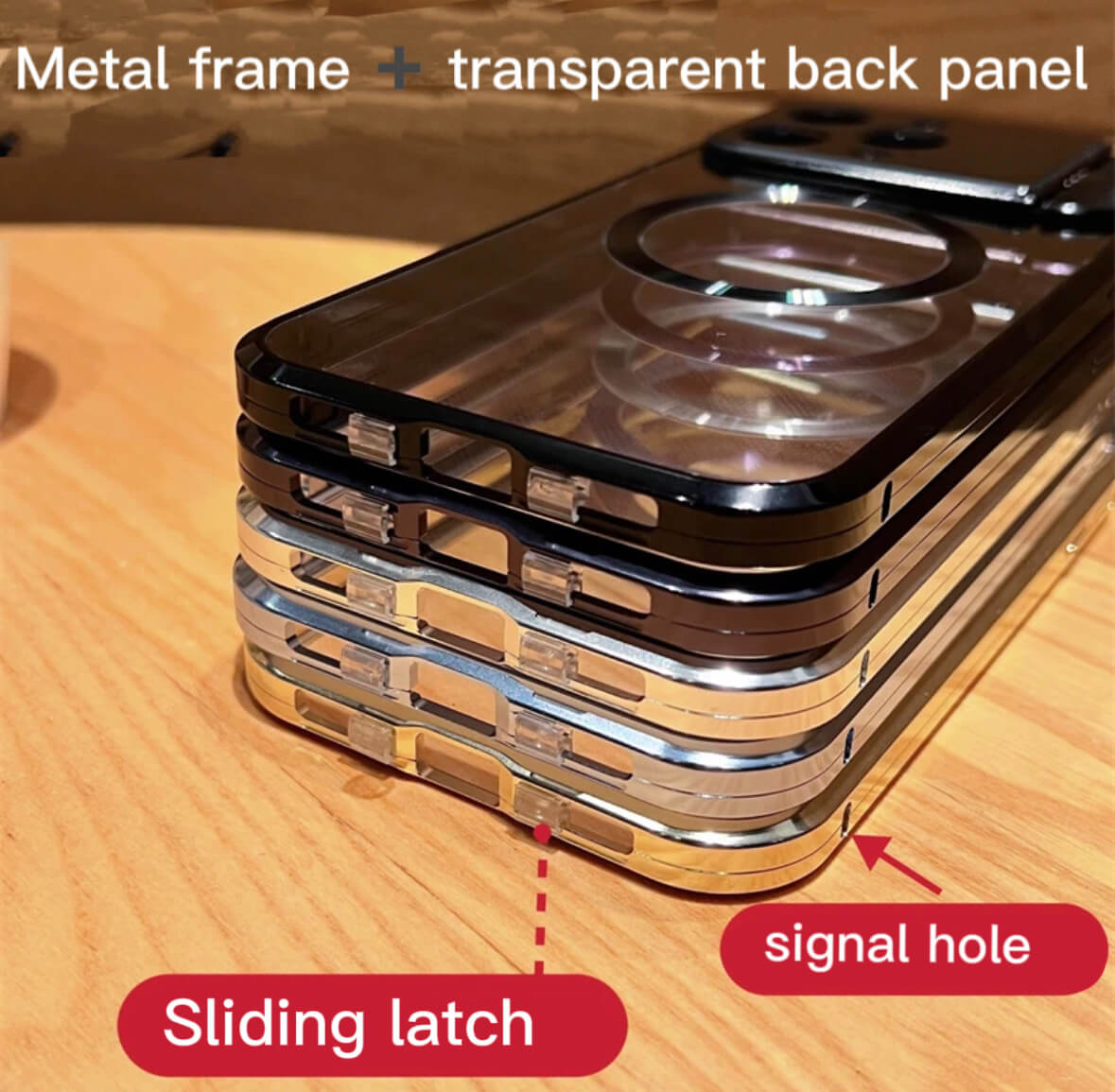 Clear Metal Bezel Phone Stand MagSafe Phone Case Apple_Shopier
