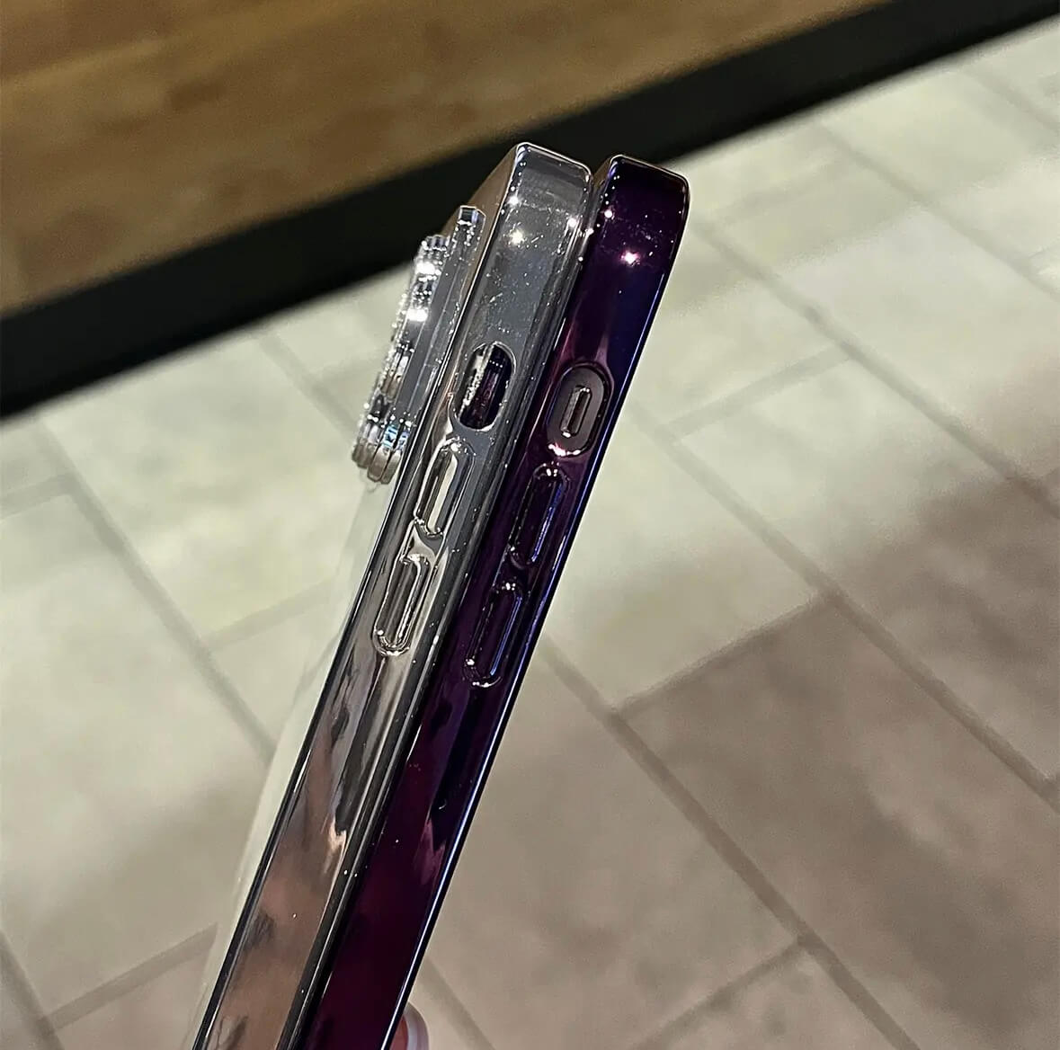 Transparent Shiny Silicone Soft Case Phone Case Apple_Shopier