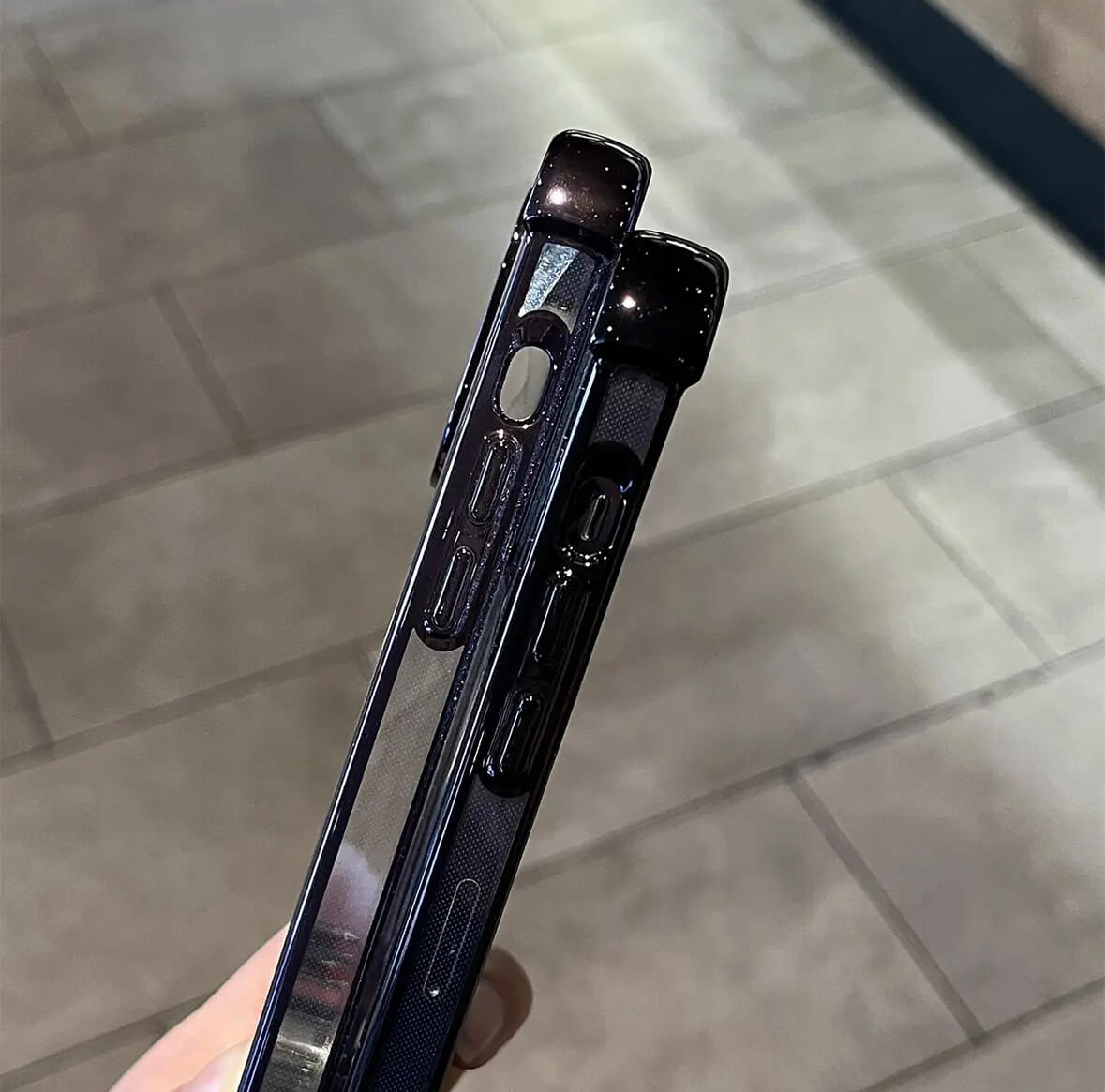Transparent Sequin MagSafe Four Corners Shockproof Phone Case Apple_Shopier