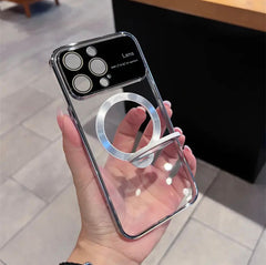 transparent 2-in-1 stand MagSafe logoview phone case Apple_Shopier