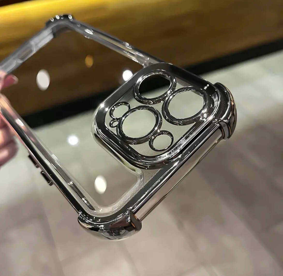 Transparent Four Corners Shockproof Phone Case Apple_Shopier