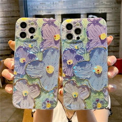 oil painting flower mobile phone case Apple_Shopier