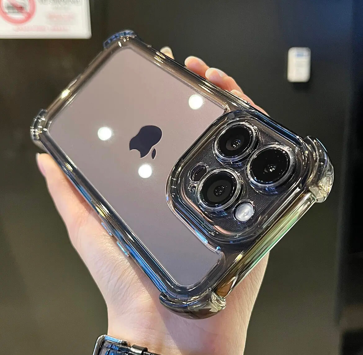 Transparent Four Corners Shockproof Phone Case Apple_Shopier
