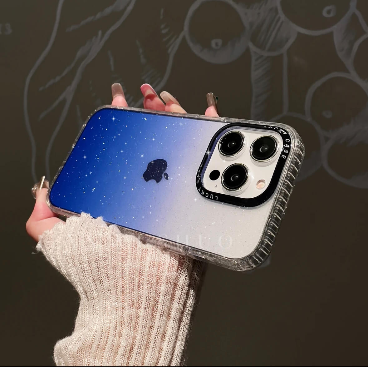 Transparent Star Gradient Shockproof Phone Case Apple_Shopier