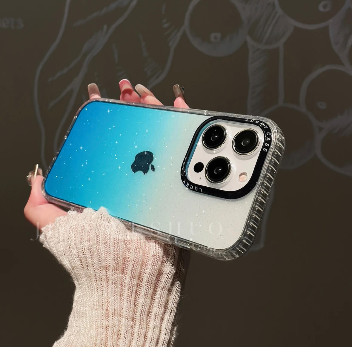 Transparent Star Gradient Shockproof Phone Case Apple_Shopier