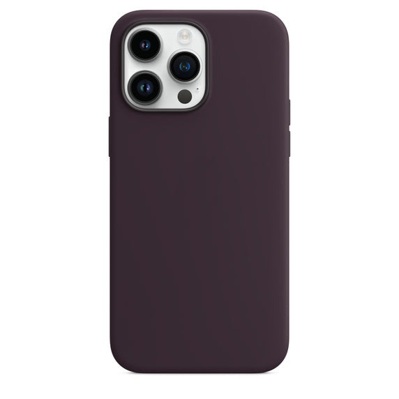 iPhone original silicone case- Berry Purple Apple_Shopier