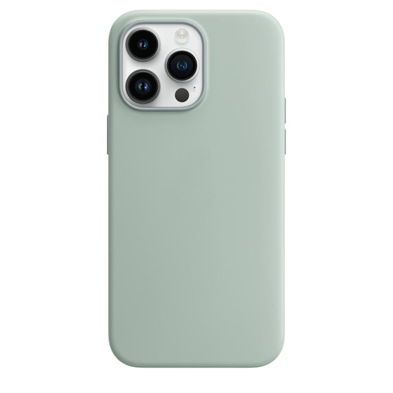 iPhone original silicone case- Gray Blue Apple_Shopier