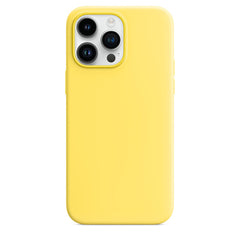 iPhone original silicone case- Light Yellow Apple_Shopier