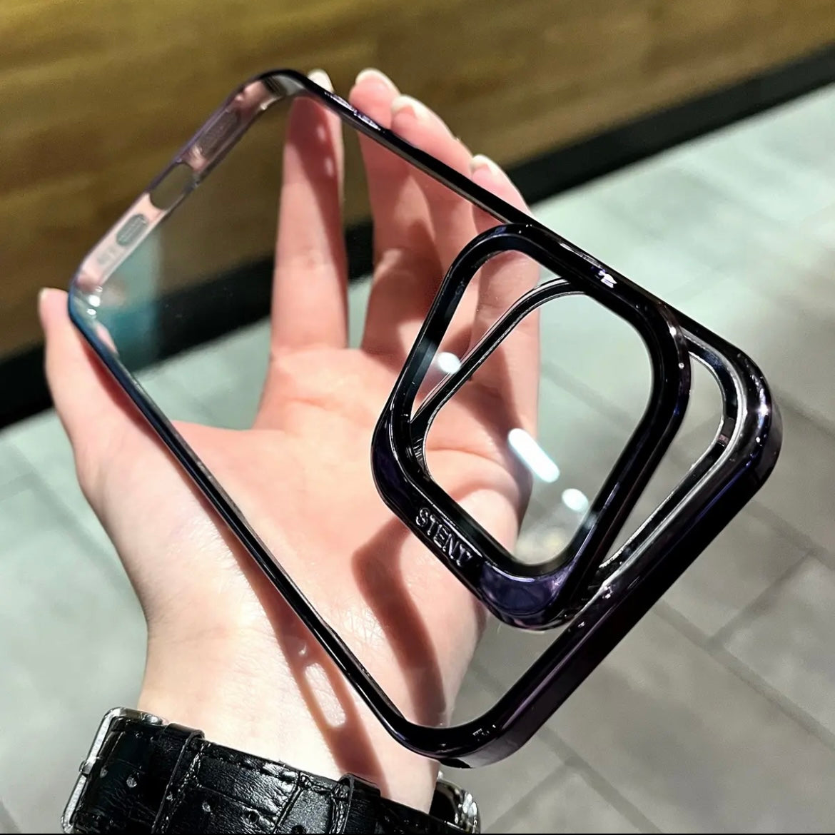 Transparent all-inclusive lens holder mobile phone case Apple_Shopier