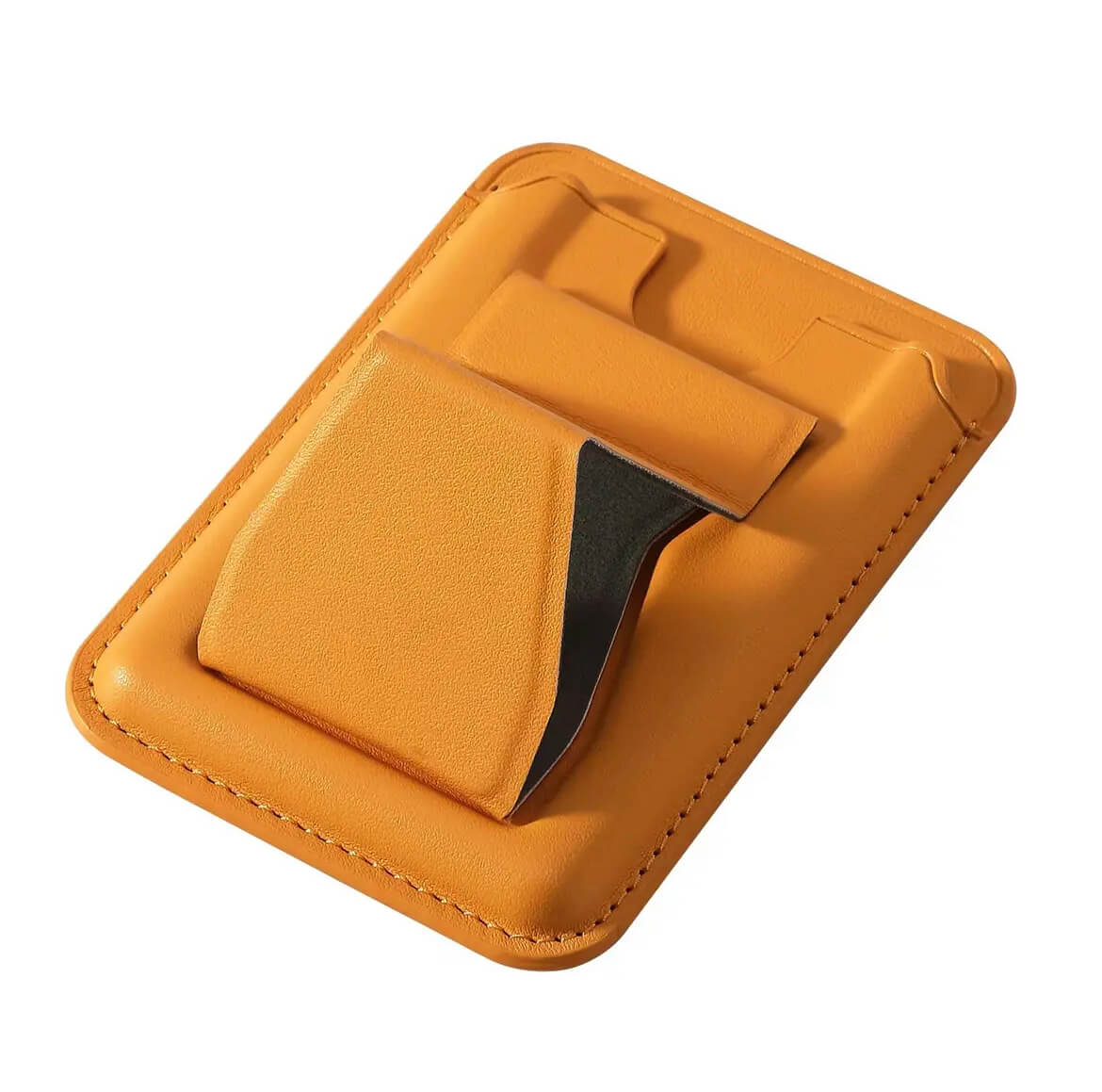 Leather iPhone wallet with holder for magnetic security device Apple_Shopier