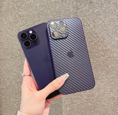 PC Full Package Carbon Fiber Textured Phone Case Apple_Shopier