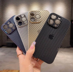 PC Full Package Carbon Fiber Textured Phone Case Apple_Shopier