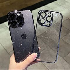 Transparent Glitter Phone Case Apple_Shopier