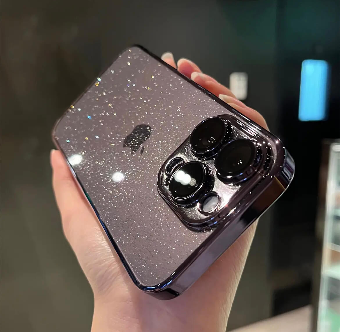 Transparent Glitter Phone Case Apple_Shopier