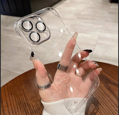 transparent  borderless dropproof camera lens protection iPhone hard case Apple_Shopier
